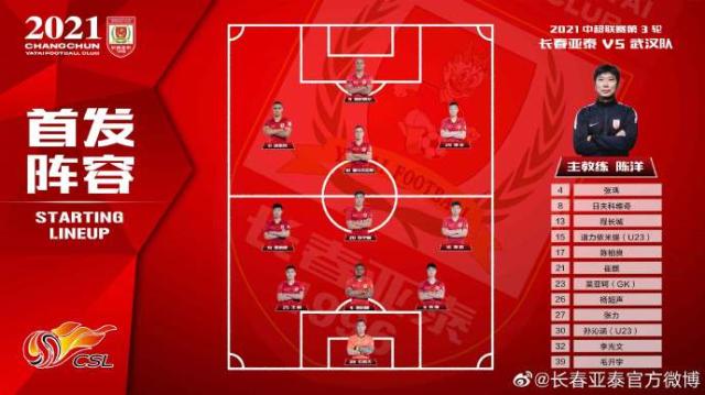 zhibo8-亚泰vs武汉首发：儒尼奥尔先发 姆比亚埃弗拉出战